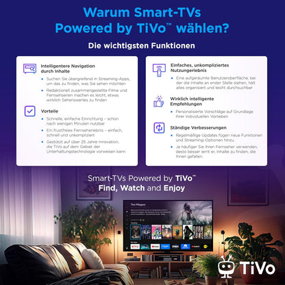 Tivo LT-24VH5455 Téléviseur Smart TV 24" (Hd-Ready, HDR, Triple Tuner, 6 Mois HD+ Inclus)