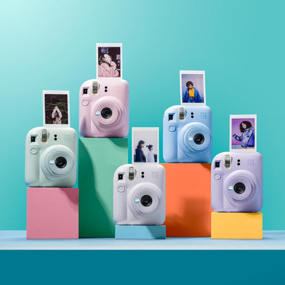 Mini Appareil Photo Instantané 12, Exposition Automatique Avec Objectif Selfie Intégré, Blanc Argile
