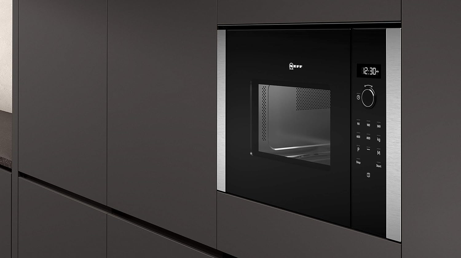 Micro Ondes Encastrable Neff HLAWD23N0 - Micro-Ondes Integrable Inox Et Noir - 20 Litres - 800 W