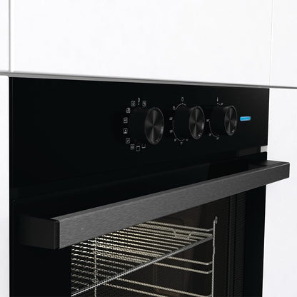 Hisense BI64111AB Four Multifonction Thermoventilé, Cavité XXL 77 Litres, 12 Fonctions De Cuisson, Nettoyage D'Eau Propre, Classe A, Préchauffage Rapide, Fonction Pizza 300 °C, Air Fry