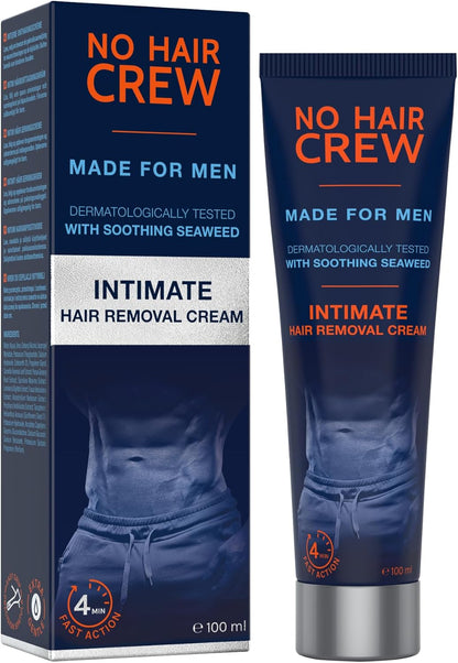 Crème Dépilatoire Intime Homme 100 Ml – L’Originale | Pour Aine, Testicules Et Fesses. Sans Poils En 4–8 Min, Sans Coupures Ni Feu Du Rasoir, Avec Une Repousse plus Douce.