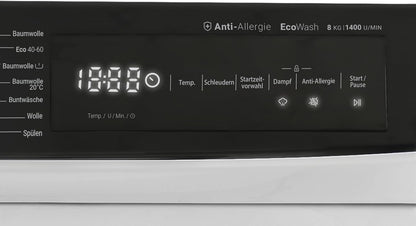 WM814TTWA1DE Machine À Laver À Chargement Frontal 8 Kg Blanc/Noir