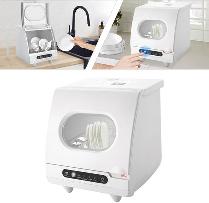 Vinnyooc 220V 800W Mini Lave-Vaisselle Lave-Vaisselle De Plan De Travail Lave-Vaisselle Portable Lave-Vaisselles Compacts Des Pulvérisateurs D'Eau Rotatifs À 360 Pour Les Appartements Les Résidences
