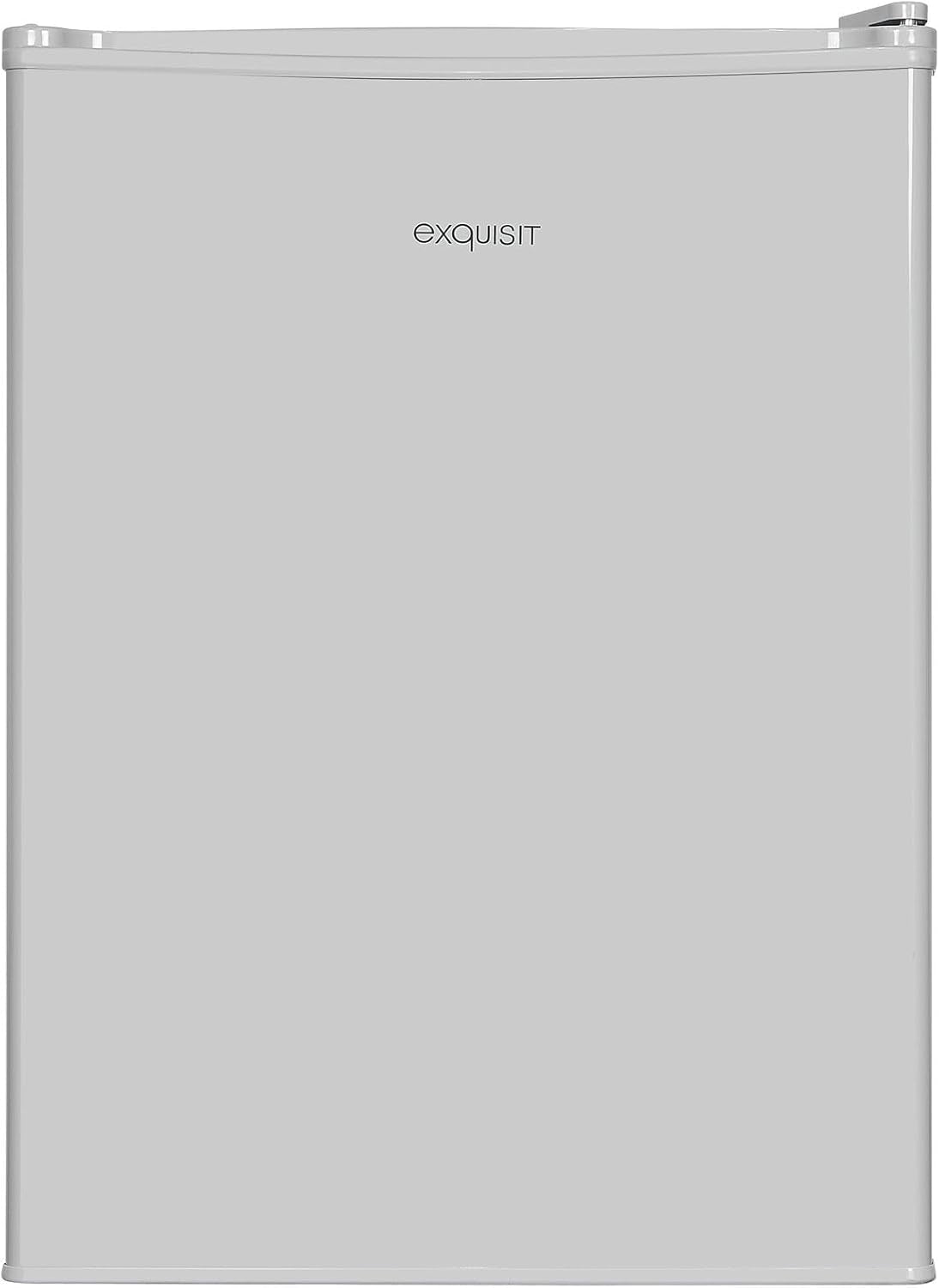 Exquisit KB60-V-090E Mini Standkühlschrank, 45 Cm Breit, 52L, LED Beleuchtung, Temperaturregelung, Grau