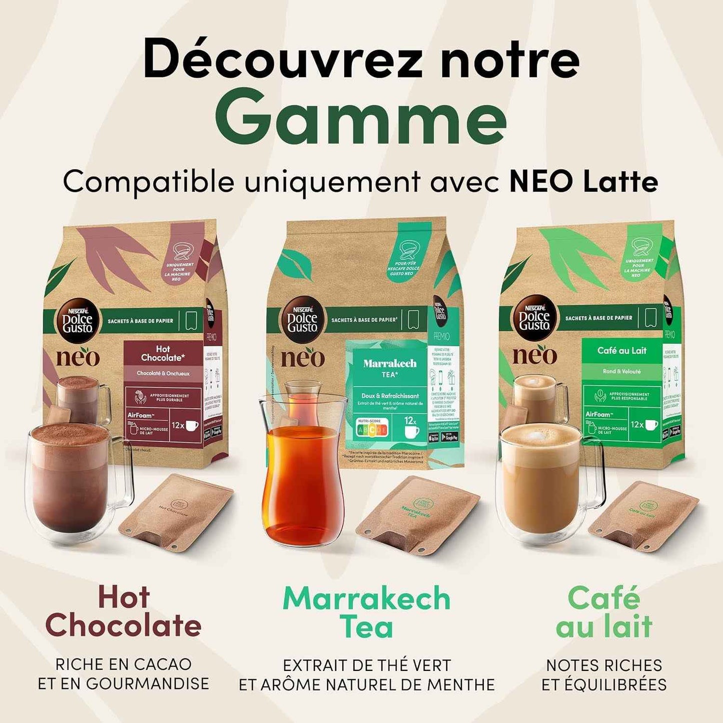 Marrakech Tea , 60 Sachets De Thé , 5 X 12 | Sachets De Thé Pour Infusion Rapide , Compatibles Uniquement Avec Les Machines NDG NEO , Technologie Infusion Airfoam