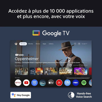 Sony BRAVIA 3 Direct LED 75’ | X-Balanced Speaker | Dolby Vision/Atmos | IMAX Enhanced | Google TV (2025) | Google Cast | Apple Airplay 2| Dashboard Eco 2 | Menu Jeu 2