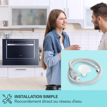 Mini Lave-Vaisselle De Table Compact De 6 Couvert, Silencieux, 7 Programmes De Lavage, Portable, Facile À Installer Pour Maison, Bureau