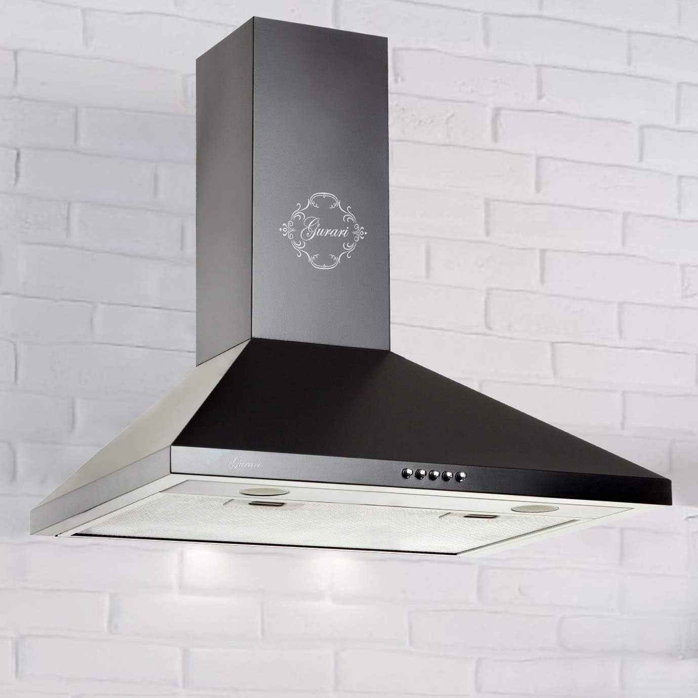 C 147 Hotte Aspirante Murale 50 Cm •1000M³/H•Hotte Murale Luxe Fabricant  • 3 Vitesses •1000M³/H •LED •Hotte Noir •Métal Noir •Recirculation Possible