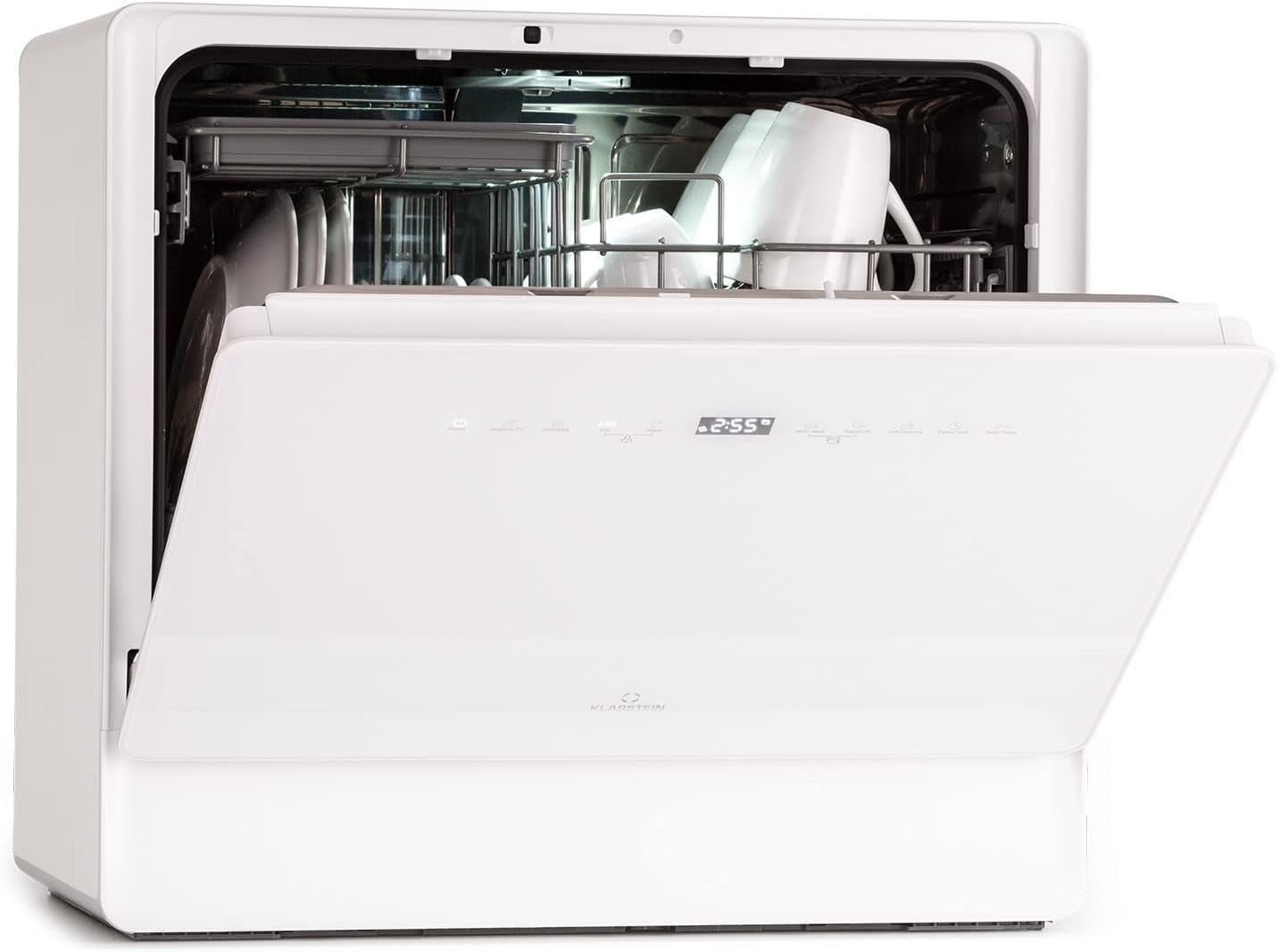 Mini Lave Vaisselle Silencieux De Table Portablede 5 Couvert, 6 Programmes De Lavage, Facile À Installer Pour La Maison Et Bureau