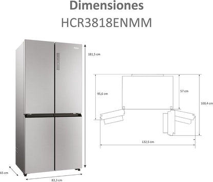 Réfrigérateur Américain 83Cm 467L Nofrost - HCR3818ENMM