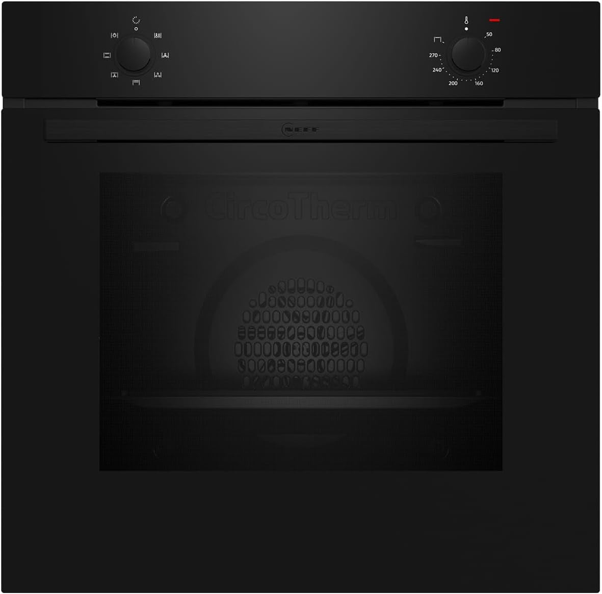 Neff B1DCA0AK0 EEK: a Einbaubackofen, 60 Cm Breit, 71 L, Grill, Circotherm, Heißluft, Schwarz