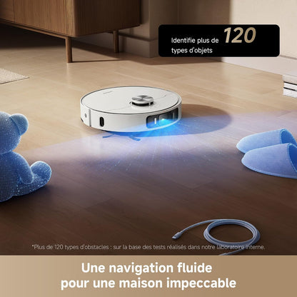Dreame L40 Ultra AE Robot Aspirateur, 19 000 Pa Aspiration Puissante | Brosse Tricut, Nettoyage Sec-Humide, Dock Tout-En-1 Vidange Automatique, Sélection De Brosses Variée