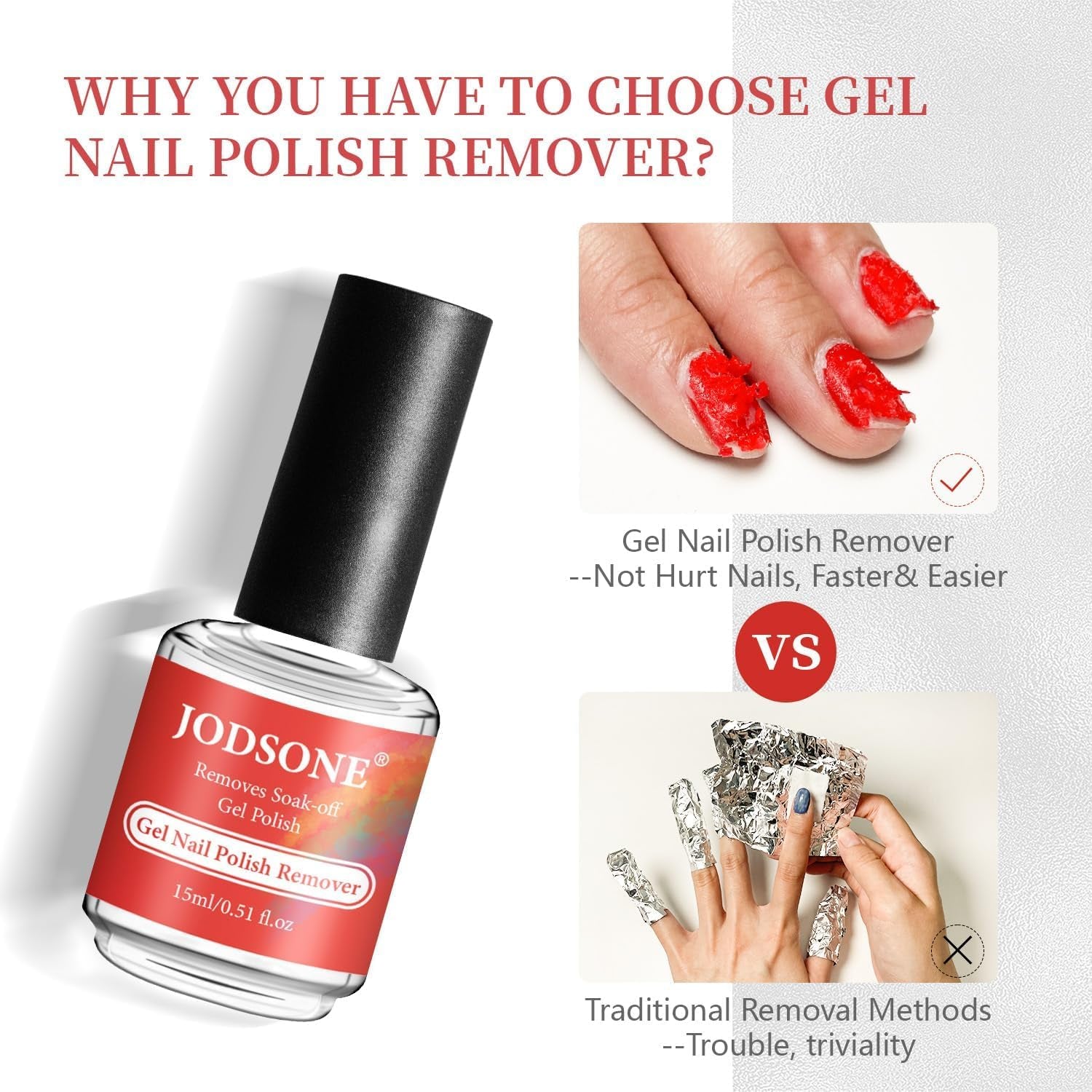 15Ml Dissolvant Vernis Semi Permanent, Enlève Le Vernis Gel En 3 À 5 Minutes Sans Trempage Ni Enveloppement, Enlève Facilement Et Rapidement Vernis Gel