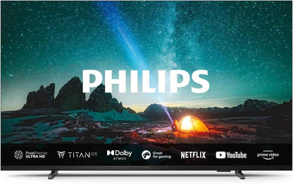 Philips 50PUS7609 Smart TV LED 4K - Écran 50 Pouces Avec Plate-Forme Pixel Precise Ultra HD Titan OS Et Son Dolby Atmos, Fonctionne Avec Alexa Et L’Assistant Vocal Google - Gris Anthracite