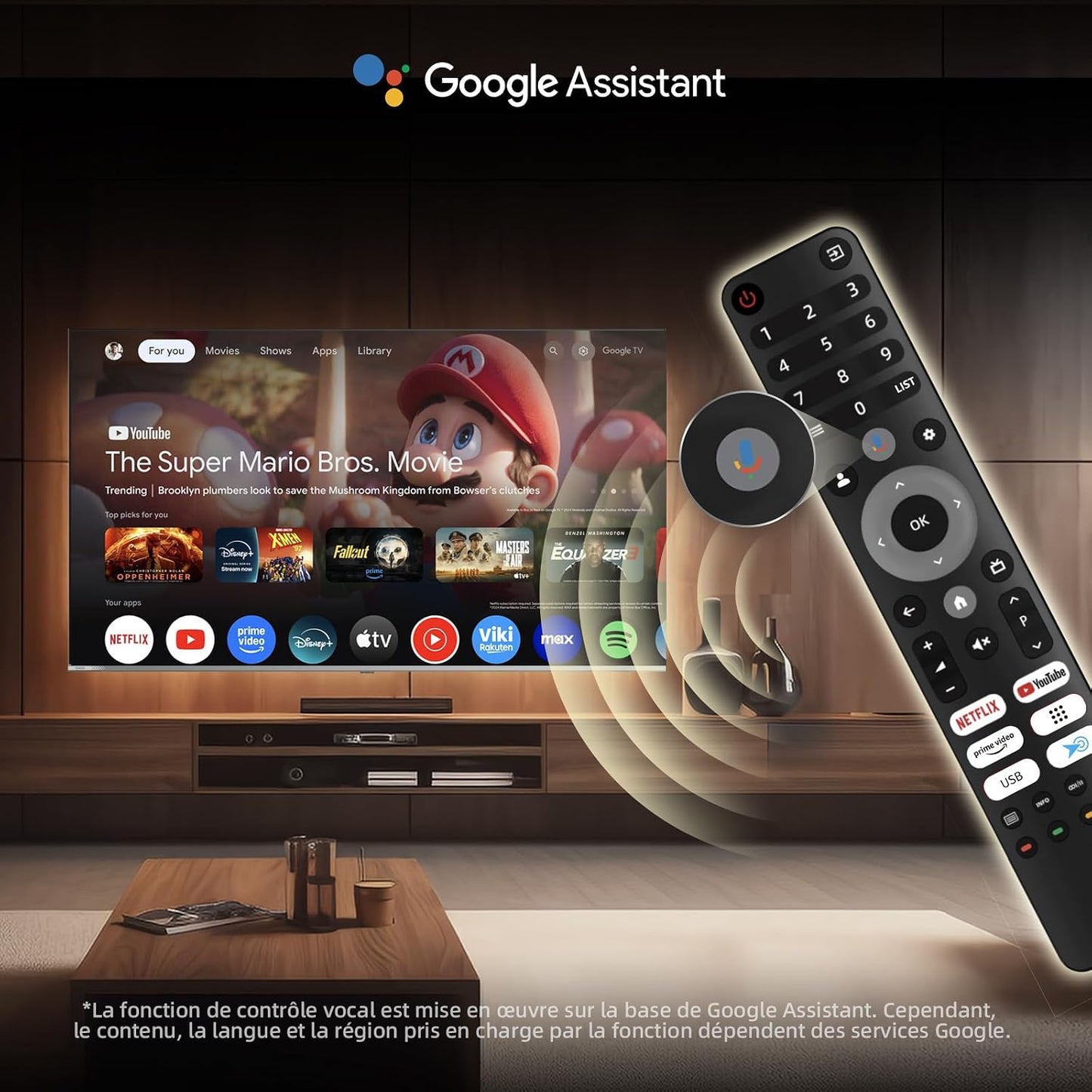 TV Mini QLED 4K 65 Pouces Local Dimming (M65QA9) | Gaming DLG 120Hz, MEMC 60Hz, Support HDR10, Chromecast Intégré