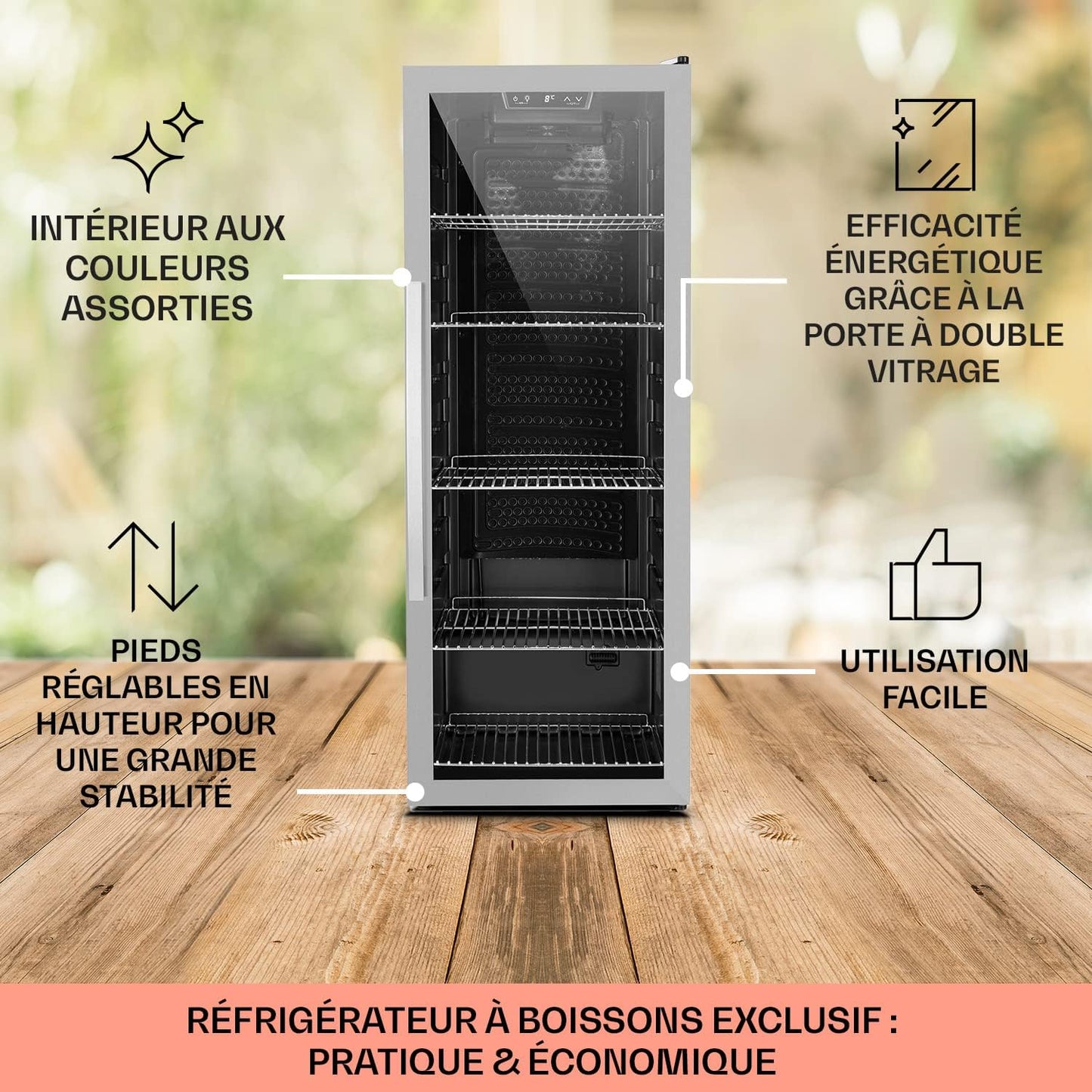 Mini Frigo De Chambre Et Bureau Pour Boisson, Petit Frigo Silencieux, Refrigerateur Mini Bar 171L, Petit Réfrigérateur Camping, Étagères Réglables Pour Le Vin, Cannette, Beer Fridge
