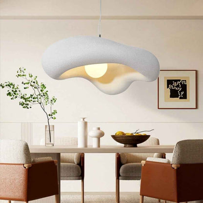 Lampe Suspendue Wabi-Sabi Suspension Fleurs Créatives Lampe À Suspension Moderne Lampe De Table À Manger Style Nordique Lustre Pour Chambre Salon Salle À Manger Cuisine Chambre D'Enfants Blanc,60Cm