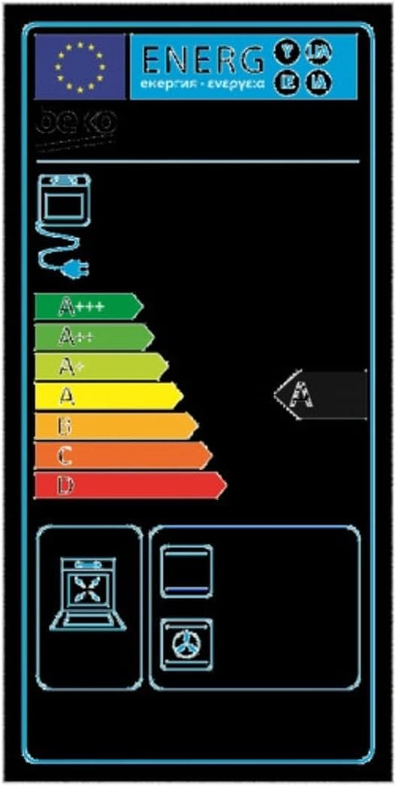 Beko Four Électrique Ventilé 72 Litres Classe a Couleur Noire - BBIE11100B