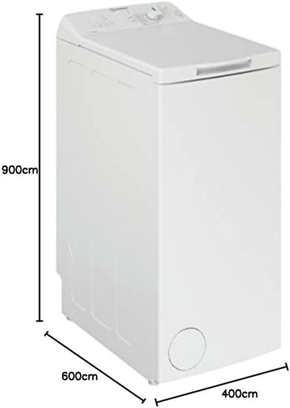 Indesit BTW L50300 IT/N - Machine À Laver Chargée Par Le Haut 5 Kg Libre Installation. Centrifugeuse 1000 Tours Par Minute. Largeur 40,0 Cm, Profondeur 60,0 Cm, Hauteur 90,0 Cm, Classe Énergétique D