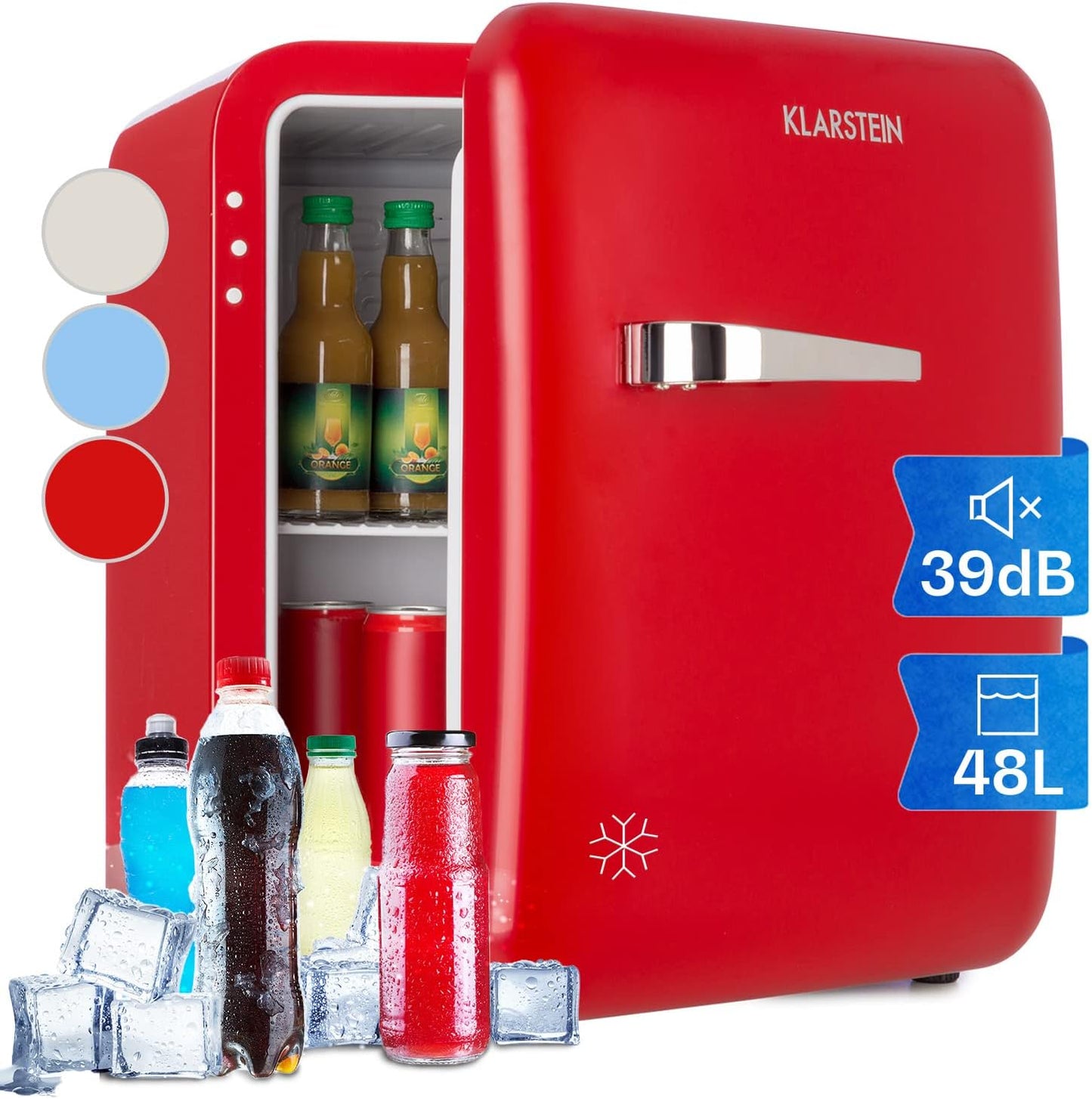 Mini Frigo De Chambre De 48L Pour Snacks Et Boissons, Petit Frigo Top Silencieux, Mini Bar, Petit Réfrigérateur Camping, Mini Frigo Cosmetique, Refrigerateur Avec Étagères Réglables, 0-10°C
