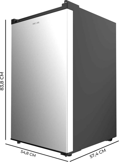 Congélateur Armoire 97 L Bolero Coolmarket TF 97 Inox. Classe Énergétique E, Design Compact, Porte Réversible, 3 Tiroirs, Dimensions 55,1 X 57,5 X 83,5 Cm, Couleur Inox