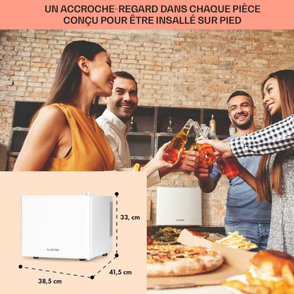 Mini Frigo De Chambre Pour Boissons, Petit Frigo Silencieux, Mini Bar Intérieur, Bières, Vins, Petit Refrigerateur Camping, 3 Niveaux De Refroidissement, Frigo Cosmetique, 0-15°C, 17L