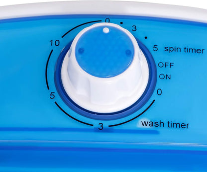Mini Machine À Laver, Mini Lave-Linge Semi Automatique À Cuve Unique Charge 2 KG, 36X34X51CM, Bleu