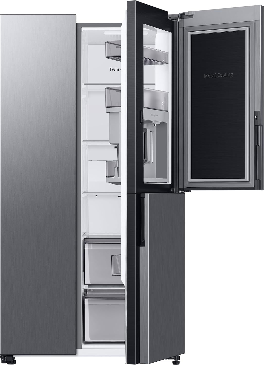 RH69B8921S9/EG Side-By-Side Réfrigérateur Latéral 178 Cm 645 Beverage Center, Dual Ice Maker, Twin Cooling+, No Frost+, Raccordement Eau Fraîche, Aspect Acier Inoxydable