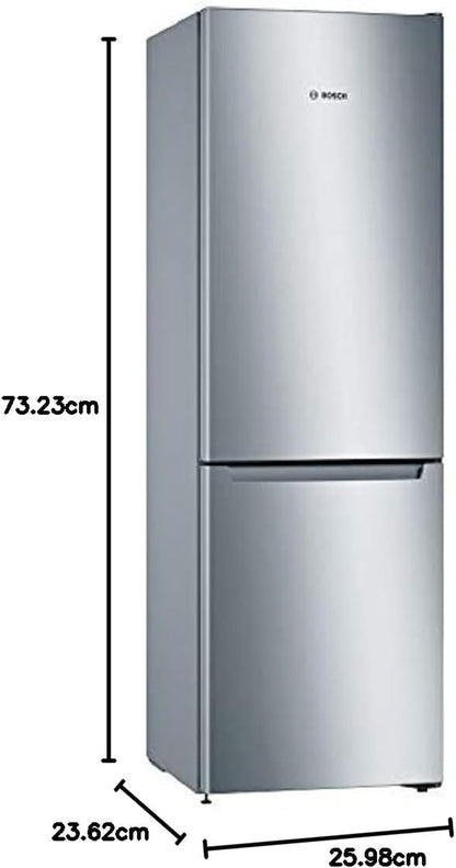 KGN36NLEA Série 2, Réfrigérateur Combiné Pose-Libre - 305L - L 60Cm X H 186Cm - Inox Argent