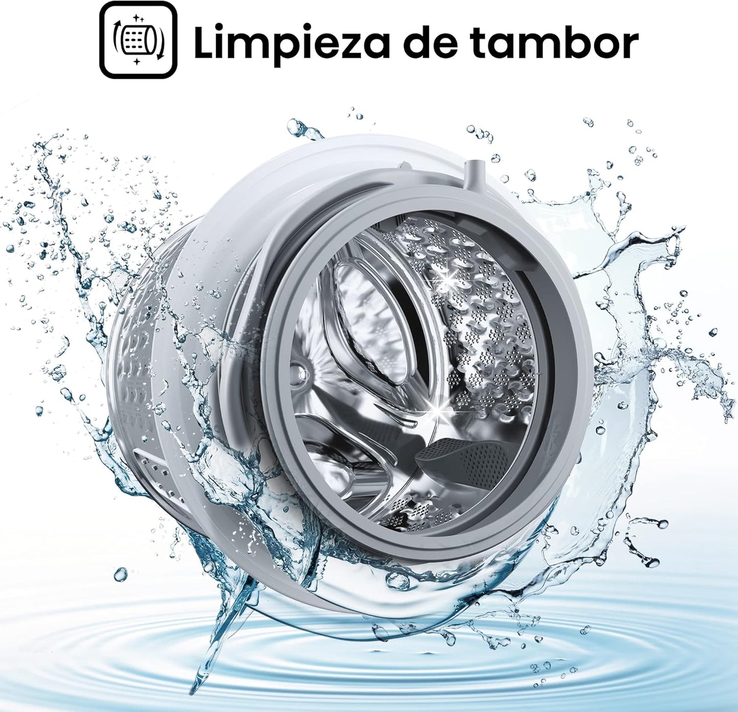 Hisense WFQP7012EVM - Machine À Laver À Vapeur Efficace, Moteur Inverter, Charge Frontale 7 Kg, 1200 Tr/Min, 15 Programmes, Contrôle De Balancement Intelligent Du Tambour, Affichage LED, Programme