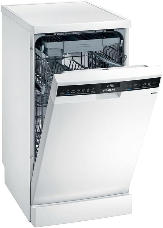 Lave-Vaisselle Pose Libre  SR23HW65ME Iq300 - 10 Couverts - Induction - L45Cm - Home Connect - 45Db - Blanc