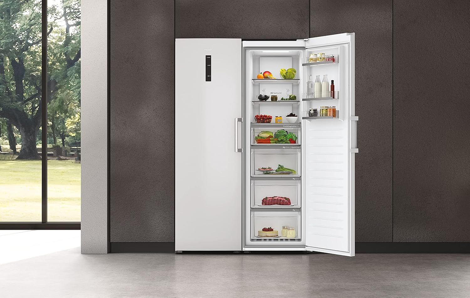 H3R-330WNA Réfrigérateur/Efficacité Énergétique : Classe A/Compresseur Inverter/Tri Zone/Volume Utile 330 L/No Frost/Commande Électronique/Blanc