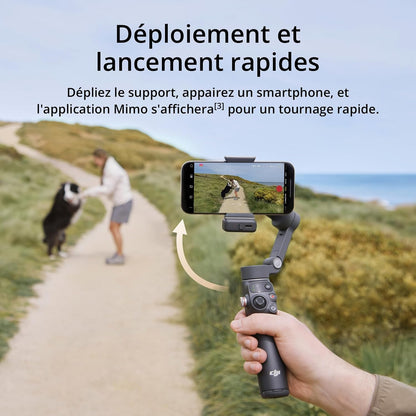 Stabilisateur Nacelle DJI Osmo Mobile 7P Pour Iphone, Android, Suivi Natif | Éclairage, Nacelle Pour Téléphone À 3 Axes, Lancement Rapide, Édition En Un Seul Clic, 10 H D'Utilisation