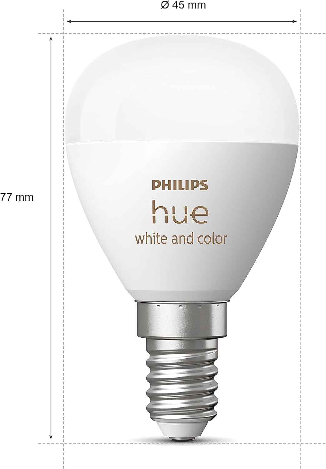 Philips Hue White and Color Ambiance, Ampoule LED Connectée Sphérique Compatible Bluetooth, E14, Fonctionne Avec Alexa, Google Assistant Et Apple Homekit, Lot De 2