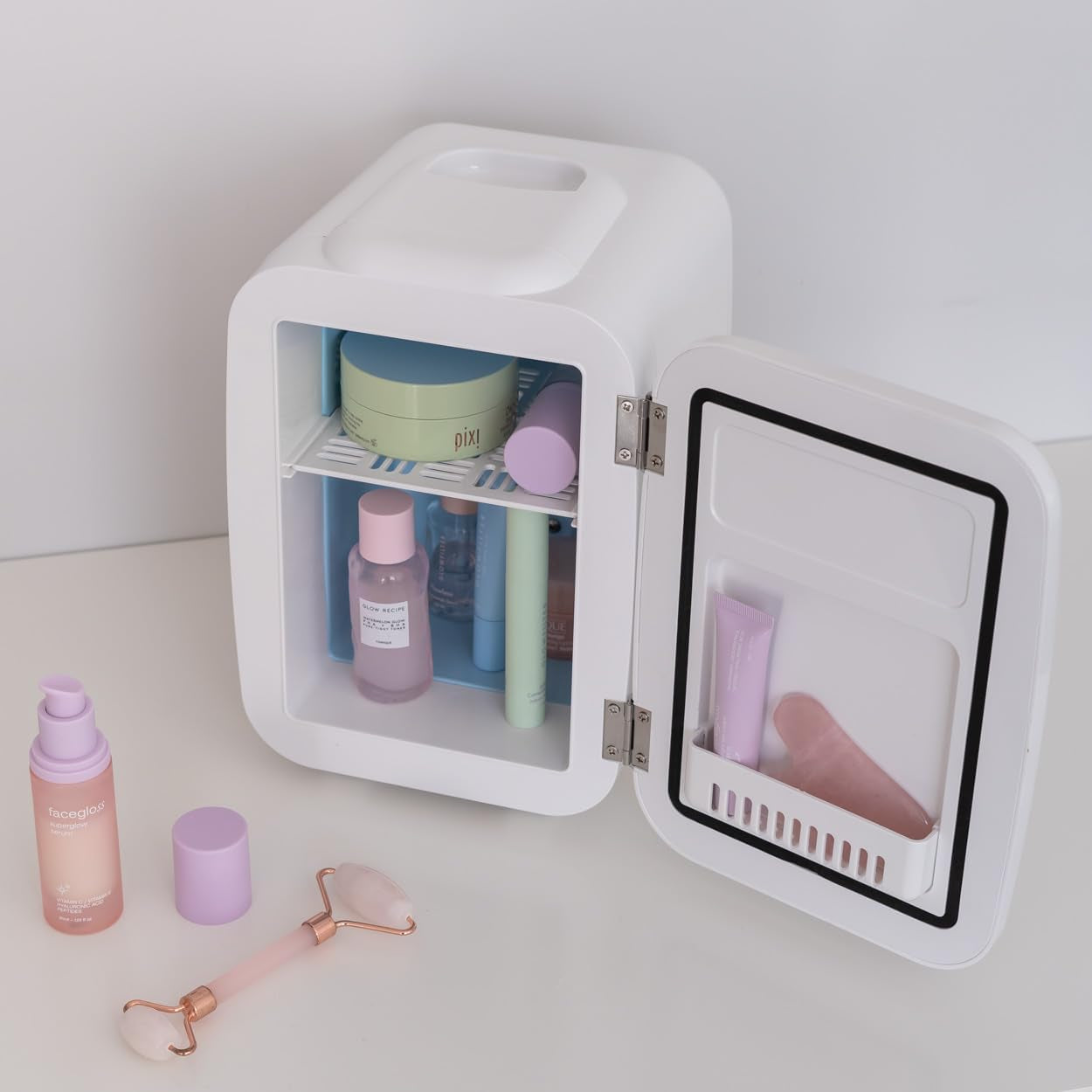 Mini Frigo 4L - Petit Frigo, Mini Frigo De Chambre 12V/220V, Mini Frigo Cosmetique, Fonction Chaud Et Froid, Refrigerateur Petit, Frigo Bar