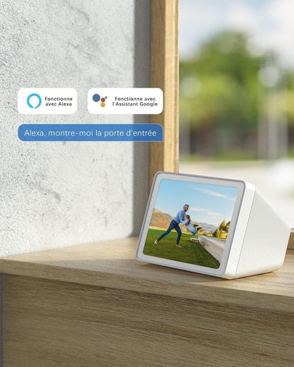 2K Camera Surveillance Wifi Exterieure Sans Fil | AI Détection Humaine, Vision Nocturne Couleur, Audio Bidirectionnel, 2.4Ghz Wifi, Cloud