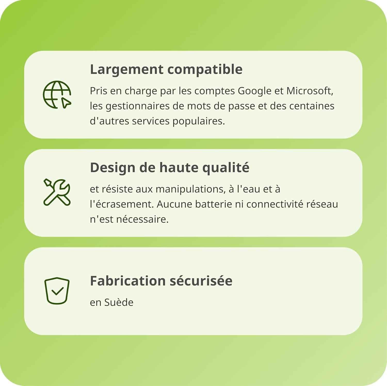 - Yubikey 5 NFC - Clé De Sécurité Pour L'Authentification À Deux Facteurs (2FA), Connexion via USB-A Ou NFC, Certification FIDO - Protection De Vos Comptes En Ligne