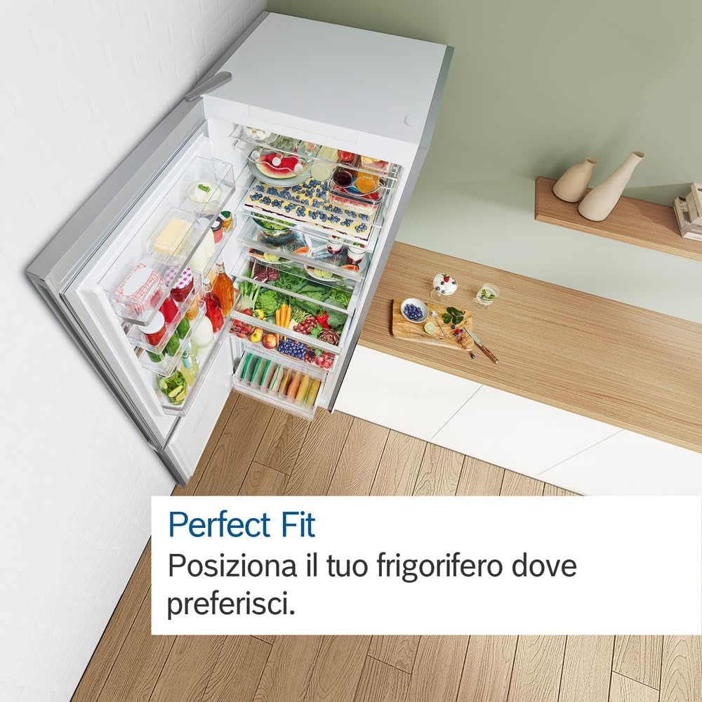 Réfrigérateur Combiné 368 L H203 Sans Gel Inox Parfait Fit - D KGN392LDC
