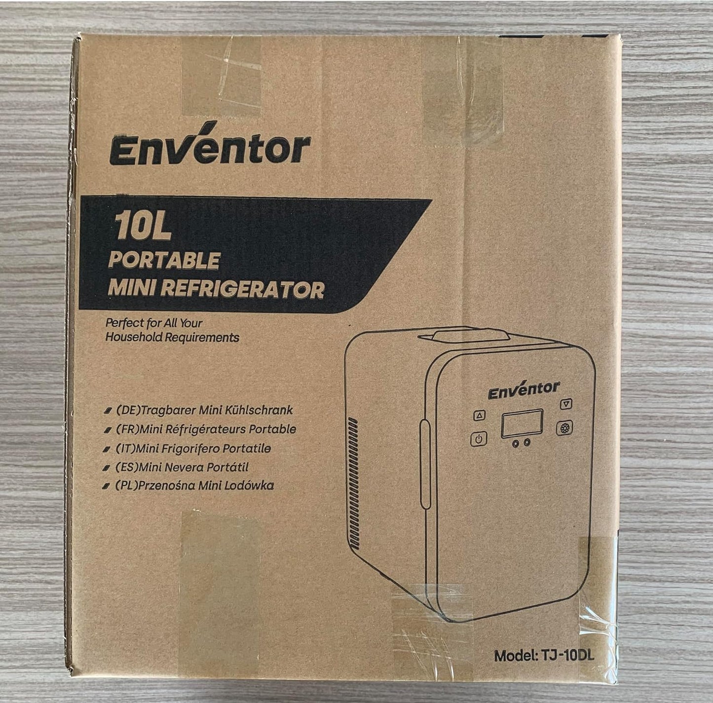 Mini Frigo10L, 220V/12V, Refroidisseur Et Réchauffeur, Portable Mini Réfrigérateur Avec Affichage LCD De La Température, Pour Voiture Voyage Cosmétiques Boisson Nourriture, Noir