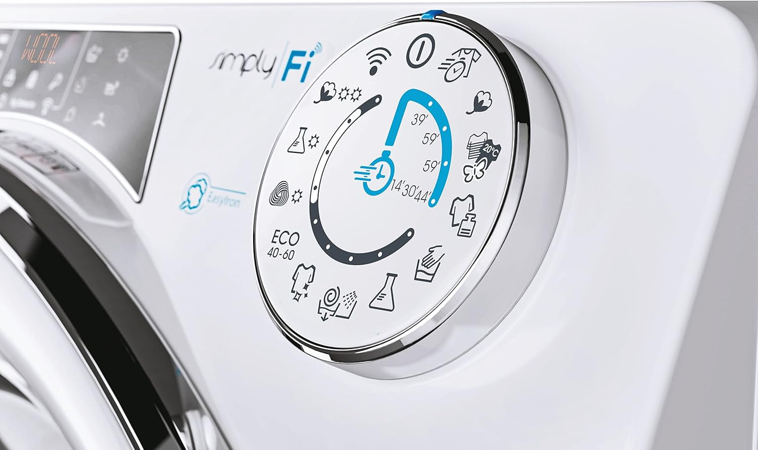 Rapidò ROW4964DWMCE/1-S Lave-Linge 9+6 Kg, 1400 Tours, Wi-Fi + BLE, Télécommande À Distance, Départ Retardé, Classe A, 60 X 58 X 85 Cm, Blanc