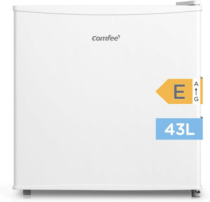 ' 43L, Mini Frigo De Chambre, Avec Chiller Box, Blanc | Contrôle De Température, Avec Compartiment Congélateur, Refroidissement Rapide, Petit Réfrigérateur Pour Chambre Et Bureau