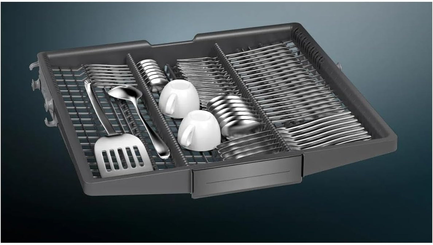 SX65ZX07CE, Iq500 Lave-Vaisselle Intelligent, Entièrement Intégré, XXL, Tiroir À Couverts, Fabriqué En Allemagne, Séchage Zéolithe, Extra Silencieux, Aquastop, Programme Court Variospeed, Avec