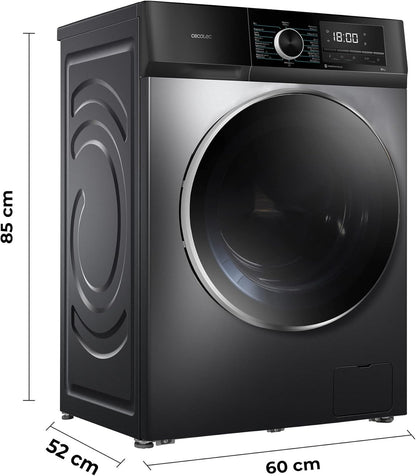 Lavadora 8 Kg Carga Frontal Bolero Dresscode 8500 Inverter Steel A. 1900 W, 1400 Rpm, Motor Inverter Plus, Bajo Consumo, 16 Programas, Steammax, Delay Start, Acero