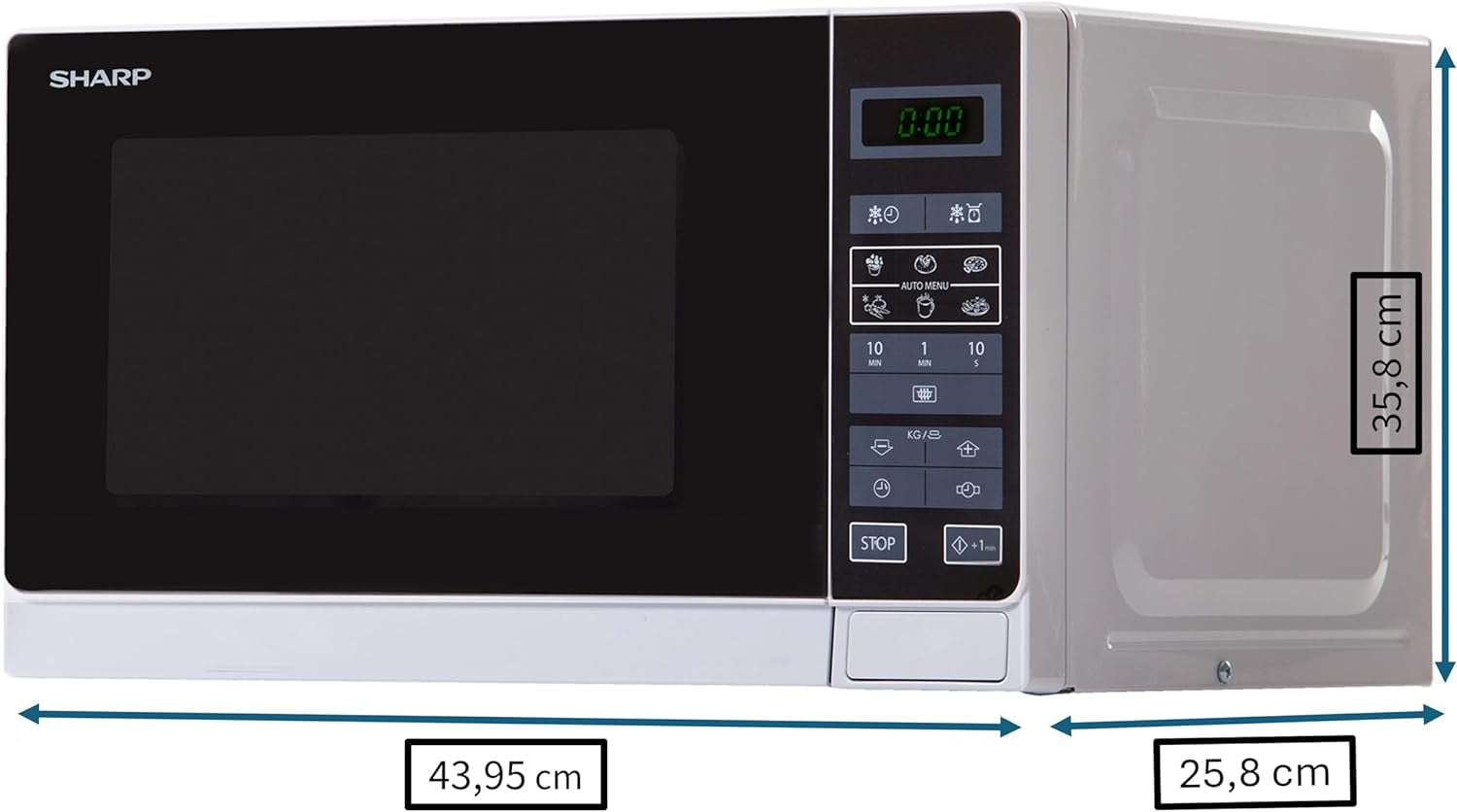 R-242INW Micro-Ondes Solo 20 Litres - Argent