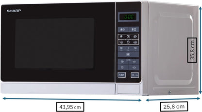 R-242INW Micro-Ondes Solo 20 Litres - Argent