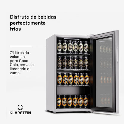 Mini Frigo De Chambre De 74L, Refrigerateur À Bière, Petit Frigo Top À Vin Portable Et Silencieux, Mini Bar Intérieur/Extérieur, Affichage LCD, 5-18°C, Minibar Avec Étagères Amovibles