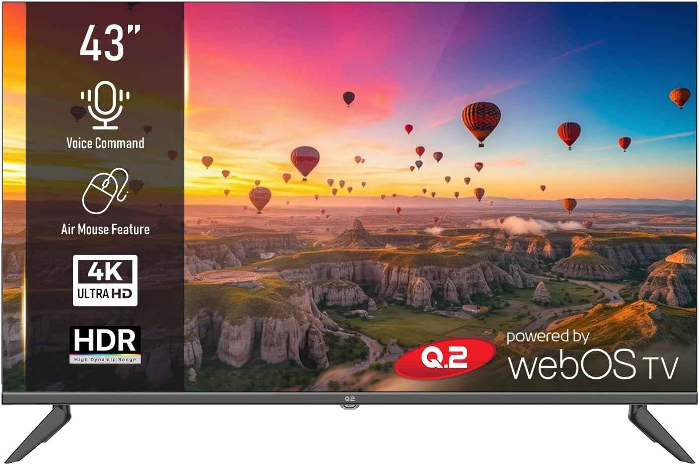 Téléviseur Intelligent 43" 4K UHD LED – Smart TV Avec Webos, HDR, Wi-Fi, Bluetooth.