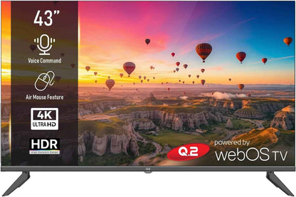 Téléviseur Intelligent 43" 4K UHD LED – Smart TV Avec Webos, HDR, Wi-Fi, Bluetooth.