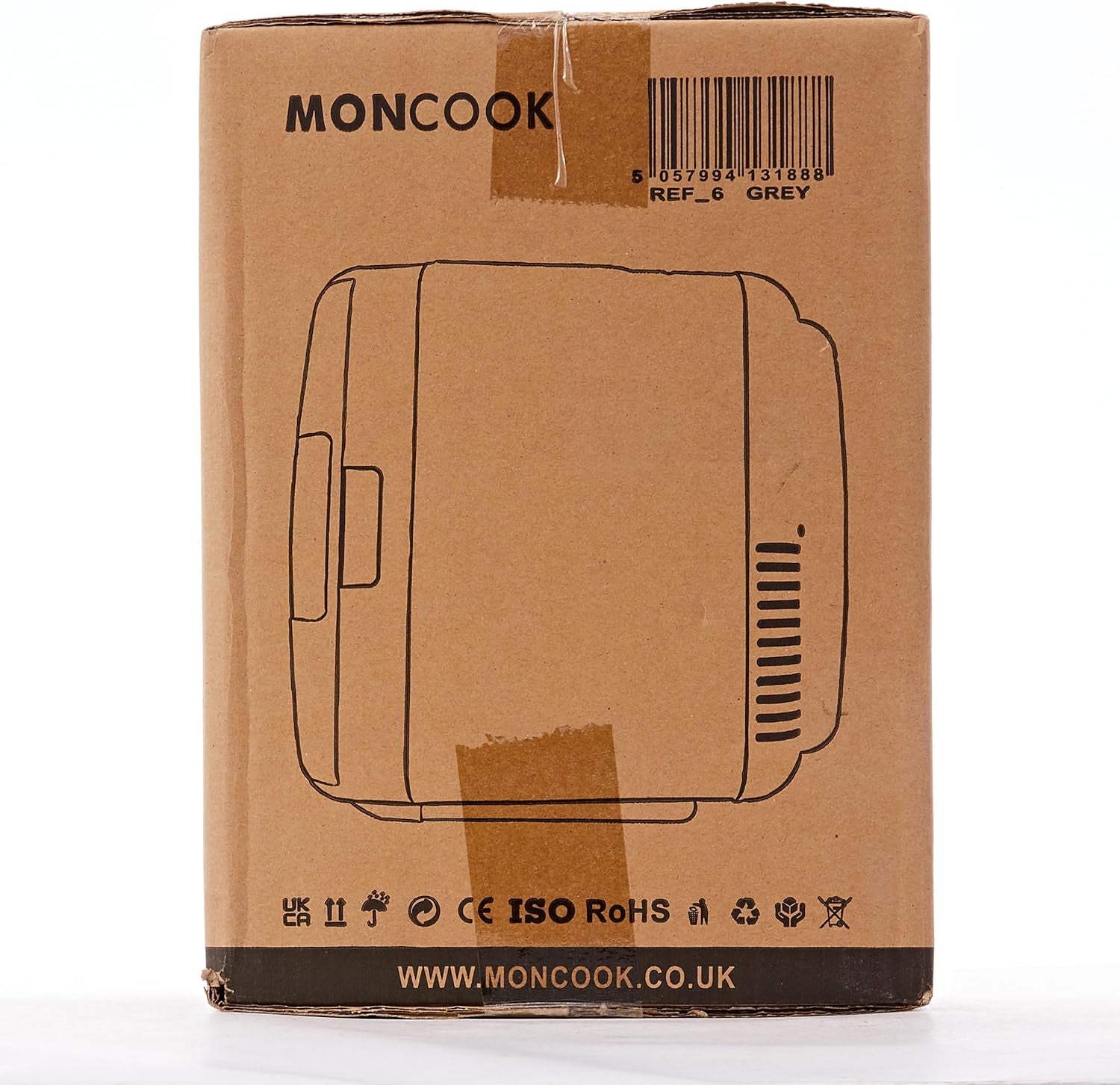 MONCOOK Mini Réfrigérateur - Mini Réfrigérateurs Portables Pour Les Soins De La Peau, La Médecine, La Nourriture Et Les Boissons - Fonction De Refroidissement Et De Réchauffement - 5L - Mono Gris
