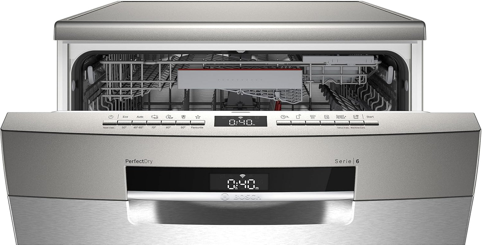 SMS6ZDI08E - Série 6 - Lave-Vaisselle Pose-Libre - Home Connect - 13 Couverts - Silence plus 40 Db - Inox